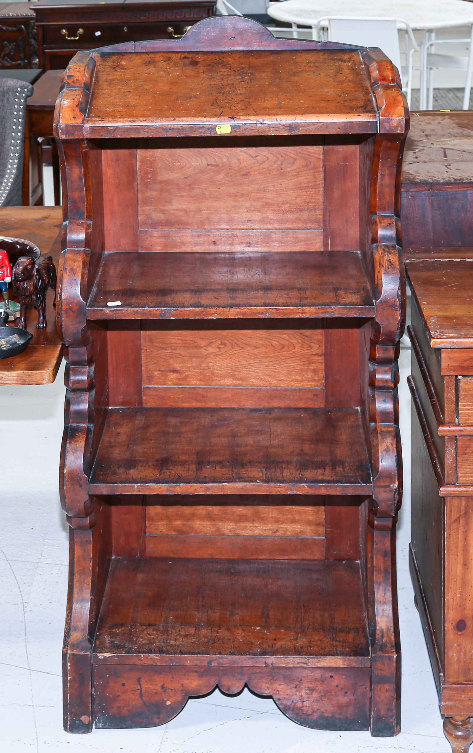 Appraisal: AMERICAN VERNACULAR MAPLE BOOKCASE LECTERN nd half th century in