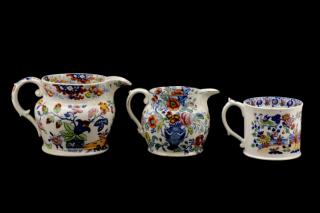 Appraisal: Three Pieces English Porcelain Transferware C English early th century