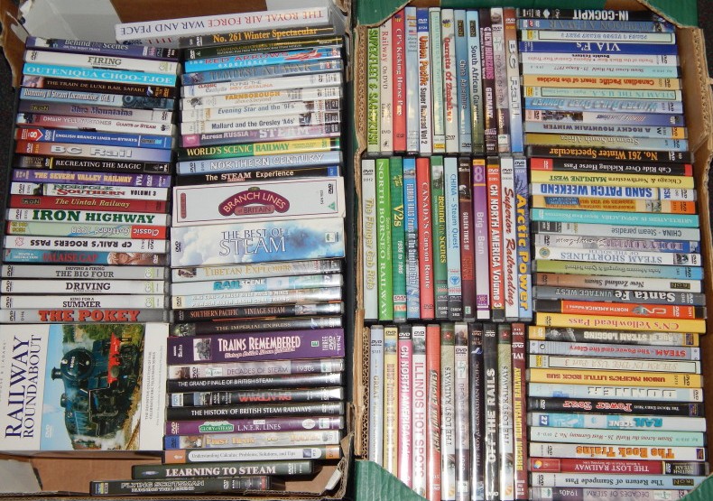 Appraisal: Two boxes containing a large quantity of DVD's each relating