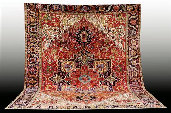 Appraisal: Persian Heriz carpet circa ' x ' Provenance Property from