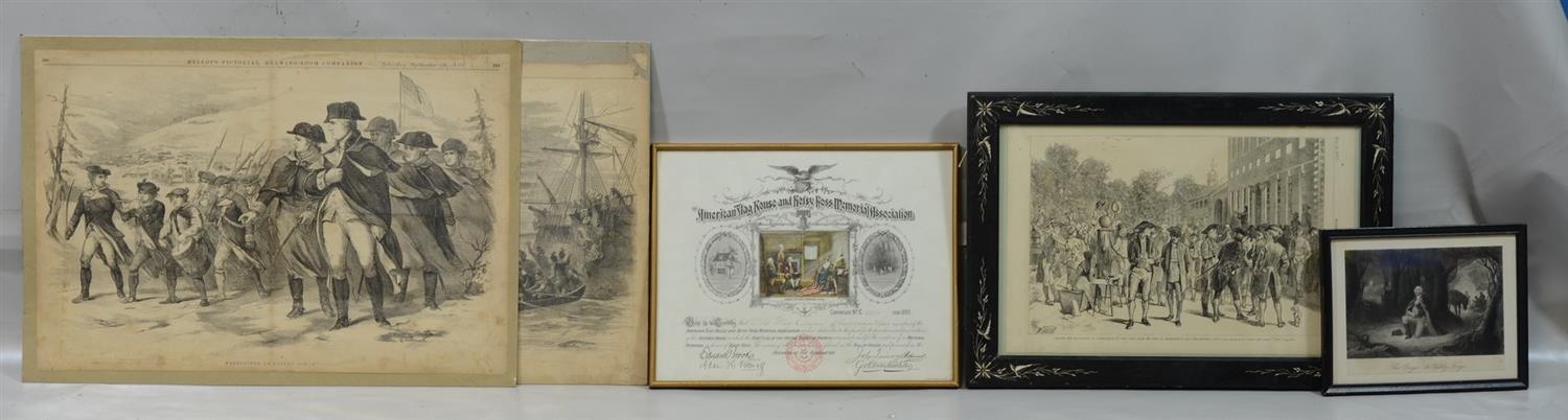 Appraisal: Lot of Revolutionary War-themed ephemera including th Century Harper's Weekly