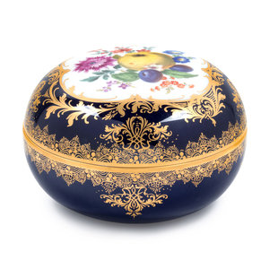 Appraisal: A Meissen Painted and Parcel Gilt Porcelain Circular Box th