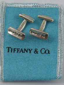 Appraisal: A pair of Tiffany white metal marked sterling cufflinks in