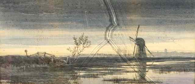 Appraisal: HARRY SUTTON PALMER - 'Nightfall in the Marshes Great Yarmouth