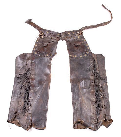 Appraisal: Vintage Saunders Calgary Western Leather Chaps Featured in this lot