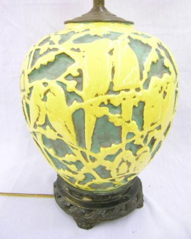 Appraisal: Stangl Pottery glazed and matte finish ceramic ginger jar lamp