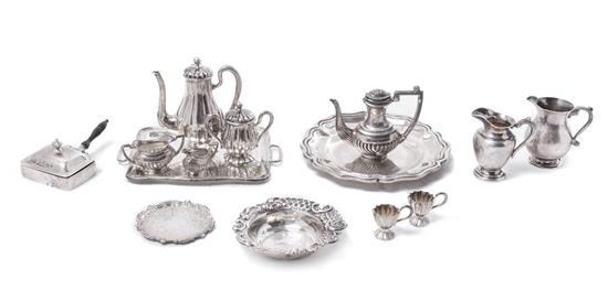 Appraisal: Sale Lot A Collection of Miniature Silver Table Articles Various