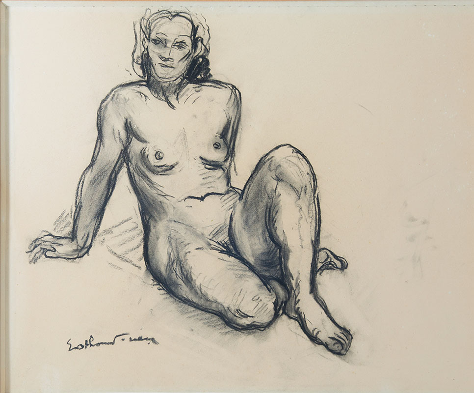 Appraisal: FRIESZ Achille-Emile Othon French - Reclining Female Nude Drawing Charcoal