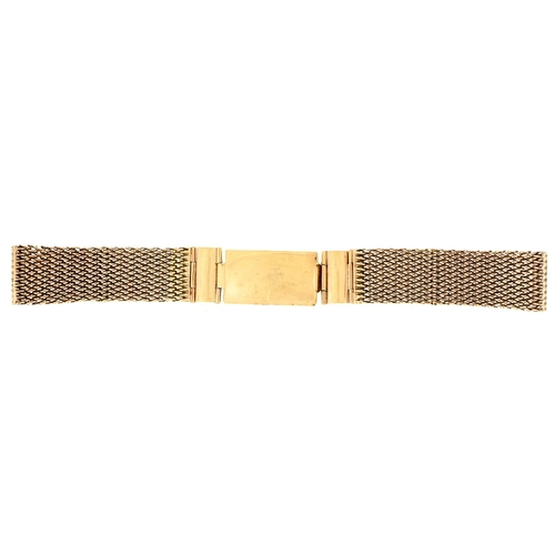 Appraisal: A ct gold wristwatch bracelet with deployant clasp cm l