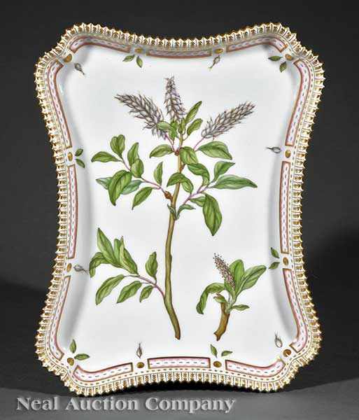 Appraisal: A Royal Copenhagen Flora Danica Porcelain Tray No dated -