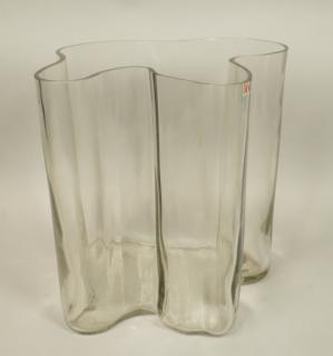 Appraisal: IITTALA Finland ALVAR AALTO Art Glass Vase Large Freeform Clear