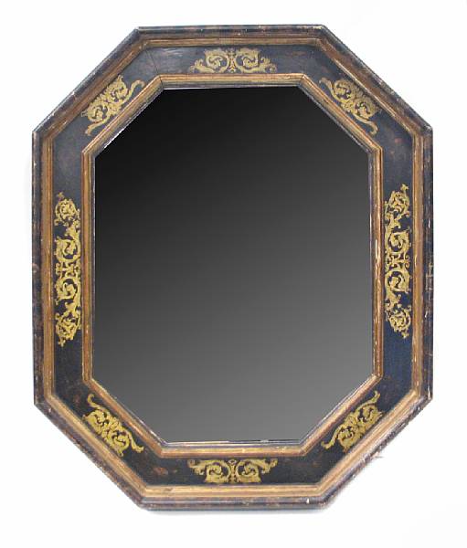 Appraisal: An Italian Baroque style paint decorated mirror height in width