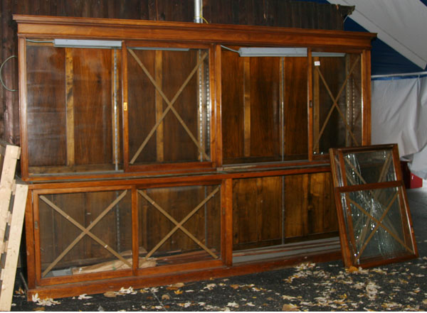 Appraisal: Drug store counter display cabinet with sliding glass doors H