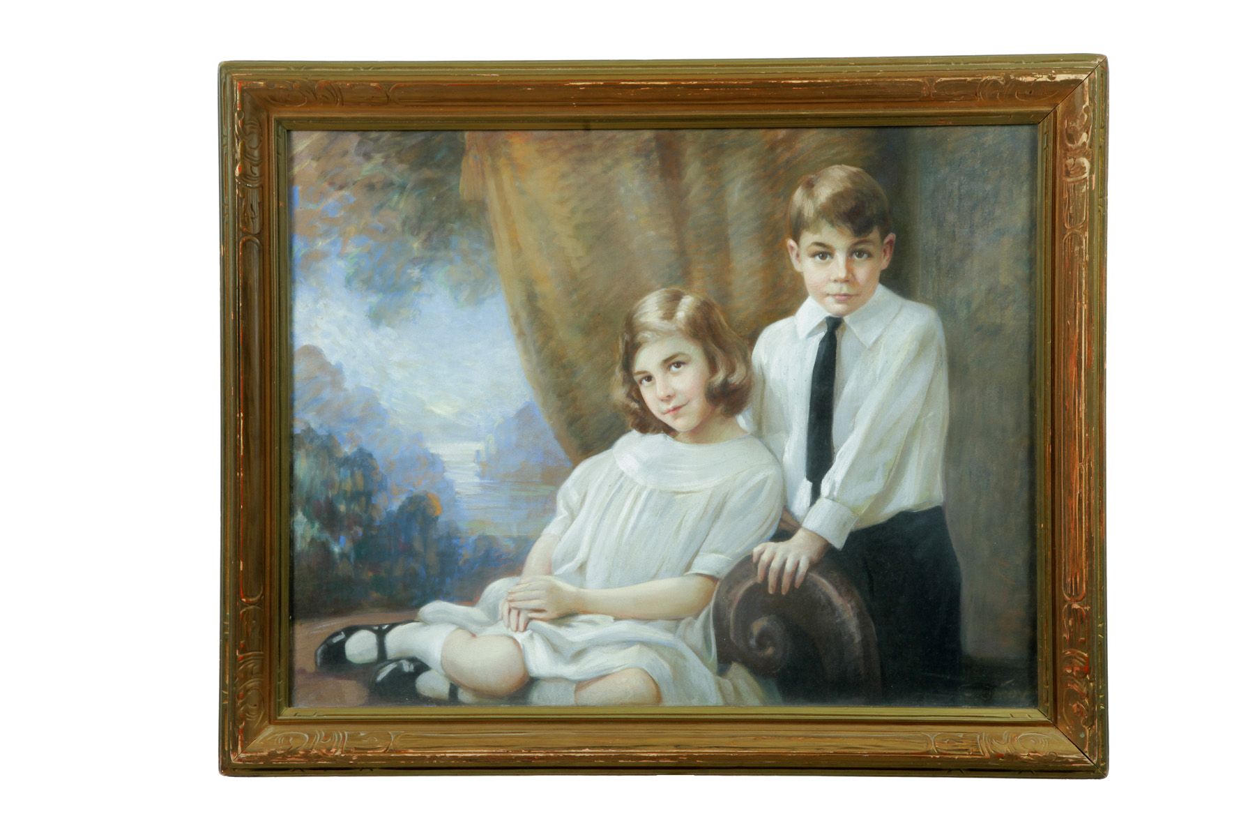 Appraisal: CHILDREN'S PORTRAITS BY CHARLES JAMES FOX UNITED KINGDOM BORN CA