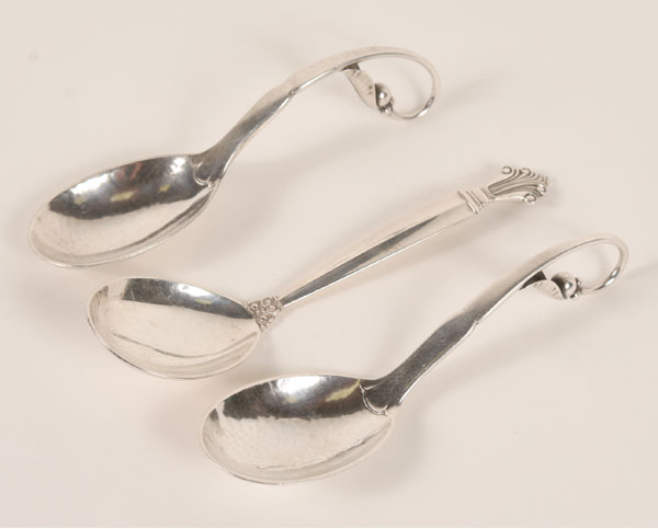 Appraisal: Three Georg Jensen Danish sterling silver spoons including two pattern