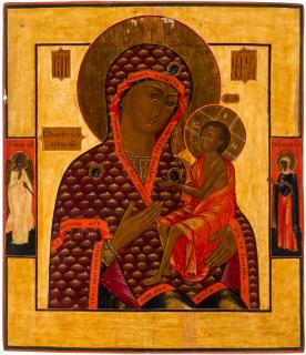 Appraisal: A RUSSIAN ICON OF THE MOTHER OF GOD ARAPET TH