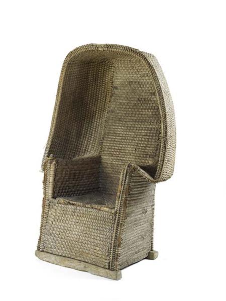 Appraisal: A th century Welsh Lipp-work armchair of arched and hooded