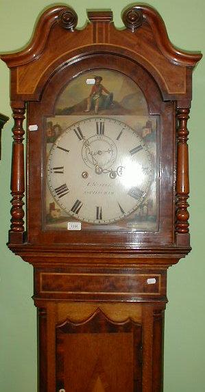 Appraisal: A thC provincial oak and inlaid mahogany longcase clock the