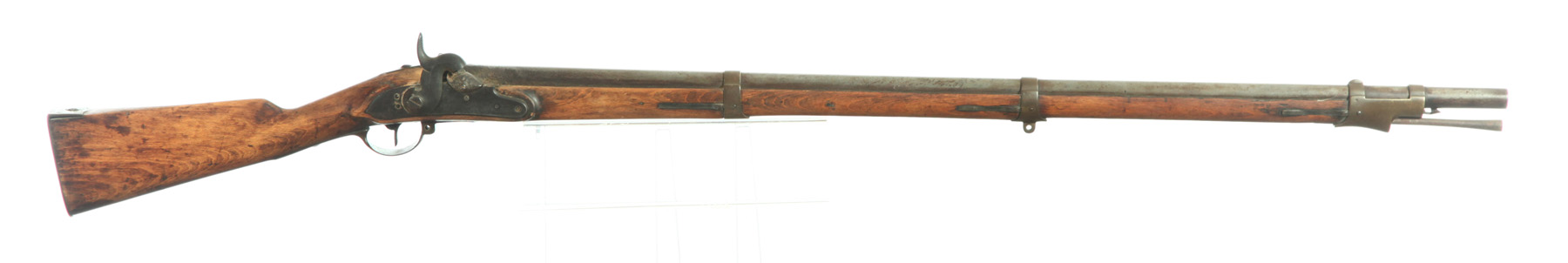 Appraisal: EUROPEAN PERCUSSION RIFLE European th century European percussion-type smooth bore