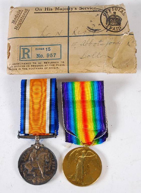 Appraisal: WORLD WAR I VICTORY MEDAL - and BRITISH WAR MEDAL