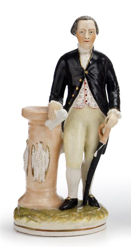 Appraisal: Rare Staffordshire figure of George Washingtonmid th century