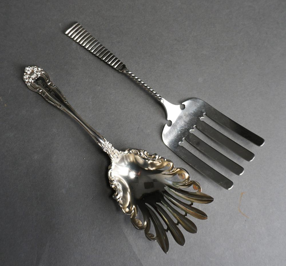 Appraisal: REED CRANE STERLING SILVER ASPARAGUS FORK AND J B S