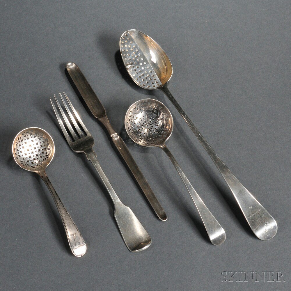 Appraisal: Twelve Pieces of George III and Victorian Sterling Silver Flatware