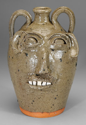 Appraisal: Burlon Craig stoneware face jug Lincoln County North Carolina -