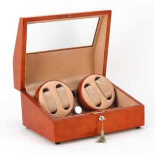 Appraisal: Wood and Glass Automatic Watch Winder Wood and Glass Automatic