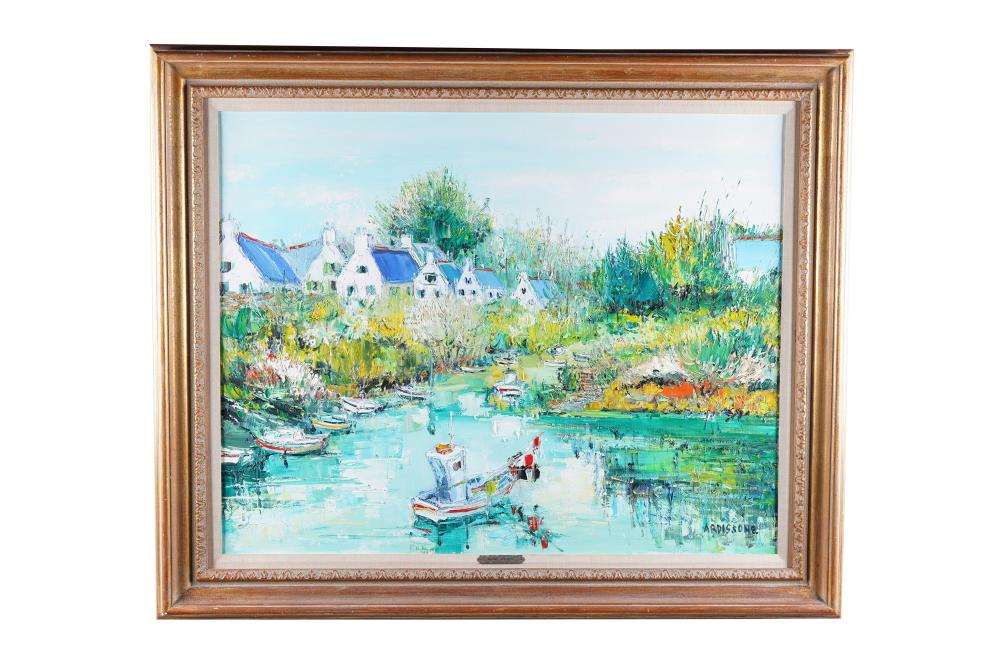 Appraisal: YOLANDE ARDISSONE LA RIVIERE A DEOELAN oil on canvas signed