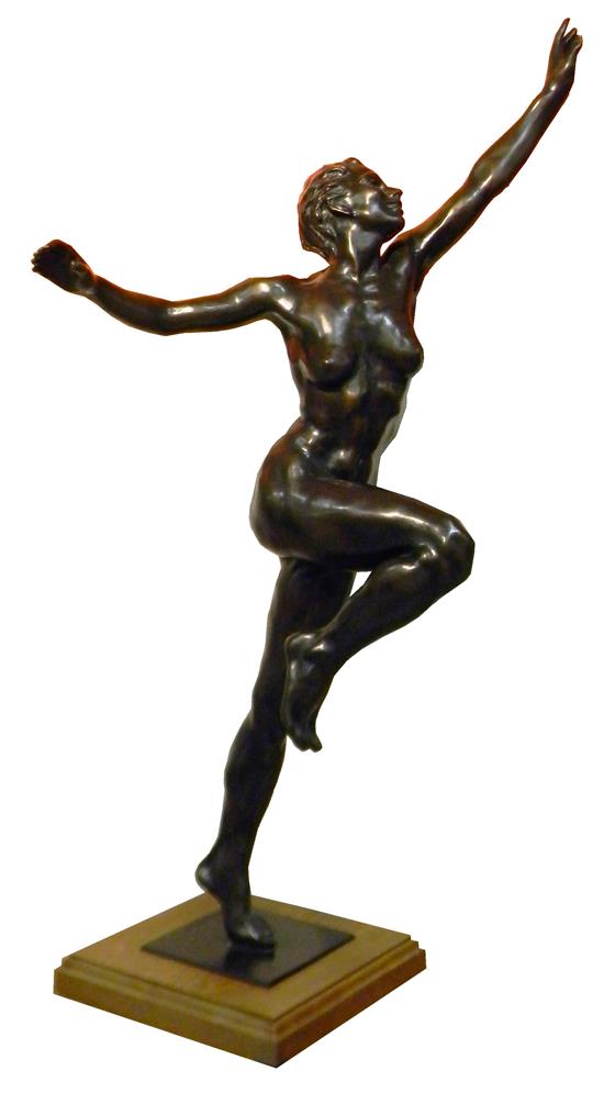 Appraisal: Kristen Kokkin Norwegian b Joy bronze depicting exultant nude woman