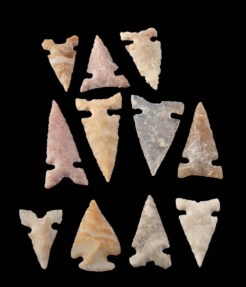 Appraisal: Mississippian Caddo Stone Projectile Points Native American Southern United States