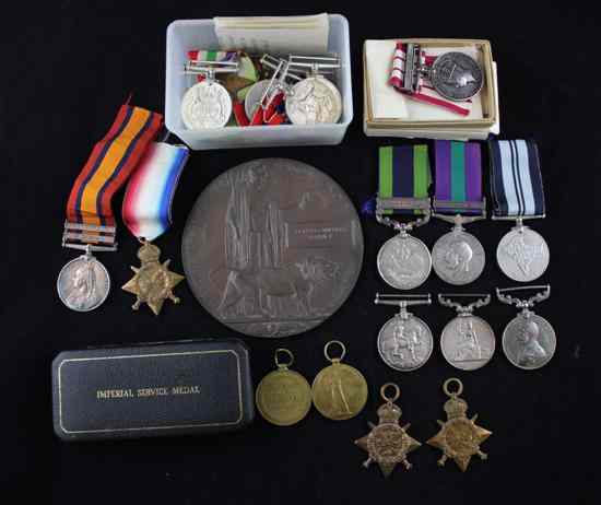 Appraisal: A group of assorted Campaign and Long Service medals including