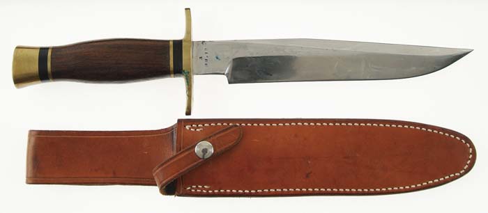 Appraisal: FINE MORSETH HUNTING KNIFE Typical Morseth pattern with Bowie style