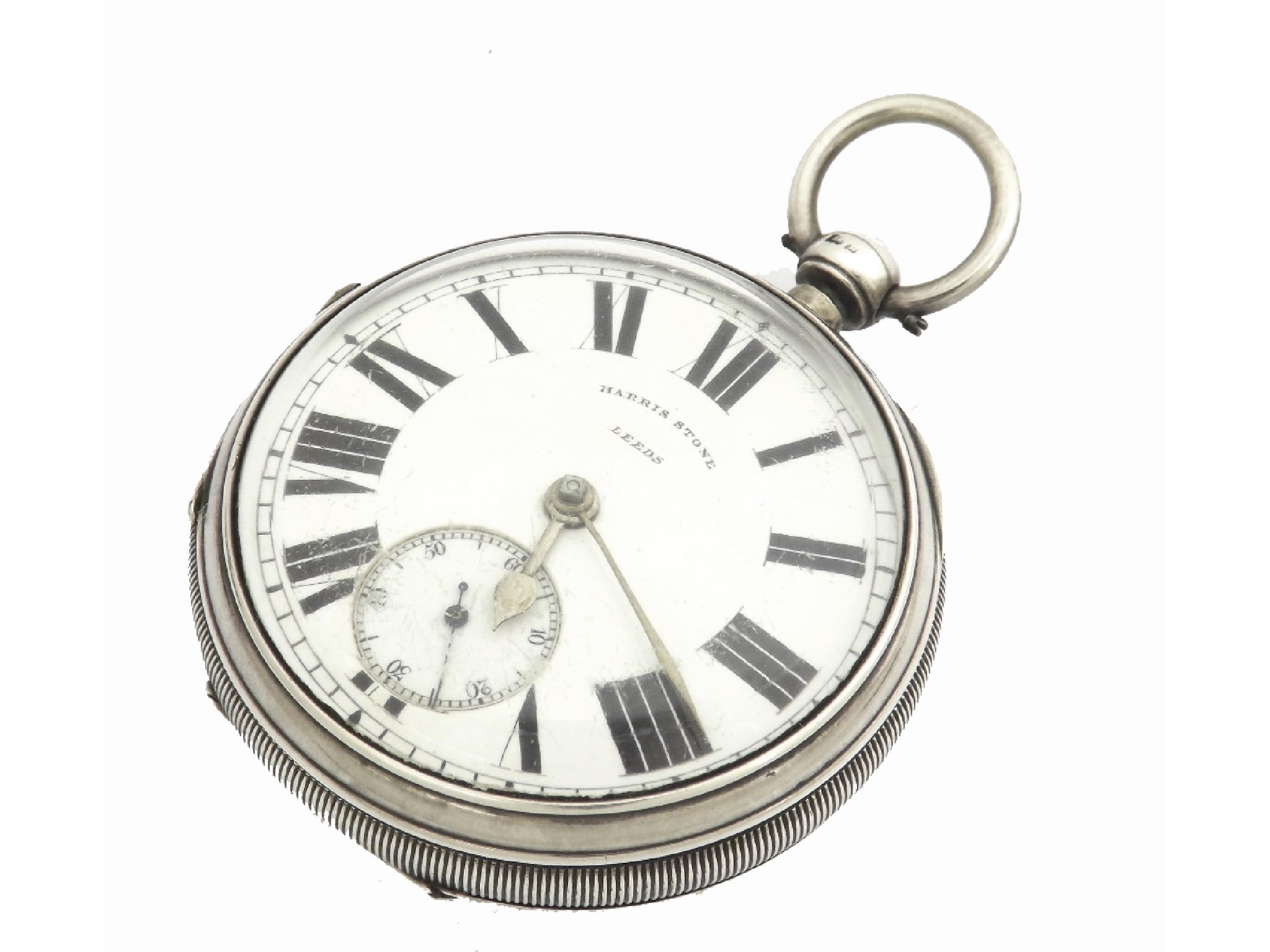 Appraisal: Silver fusee lever pocket watch Birmingham signed Harris Stone Leeds