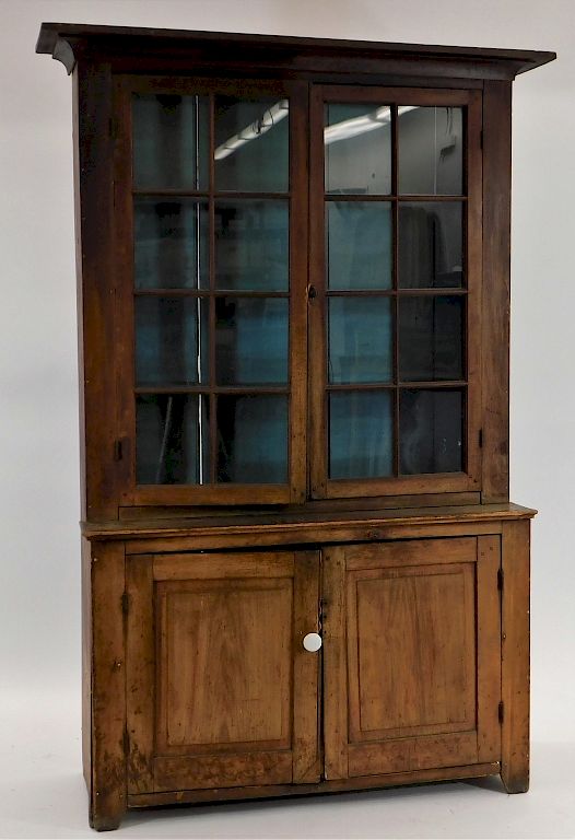 Appraisal: C American Country Step Back Cupboard Bookcase United States Circa