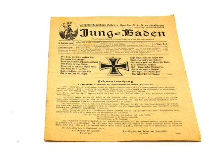 Appraisal: Lot consists of a WWI era booklet from Baden Germany