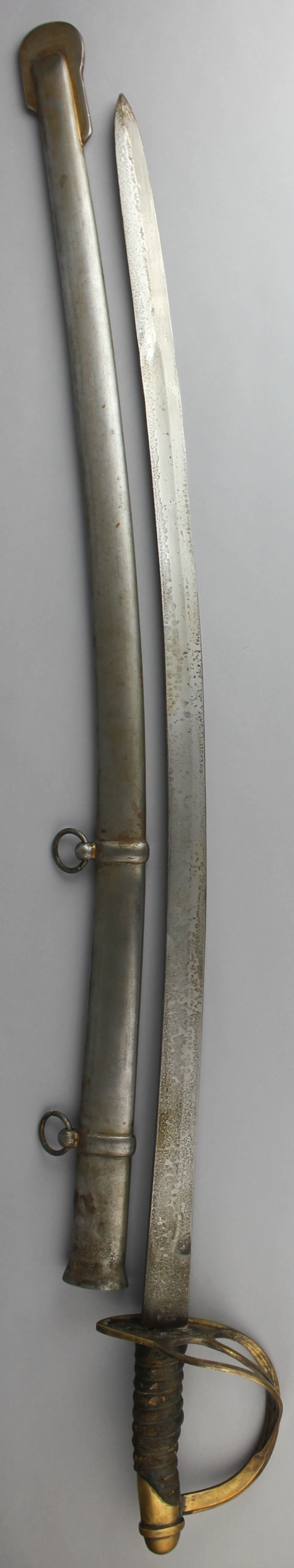 Appraisal: CEREMONIAL SWORD leather grip to hilt the blade marked W