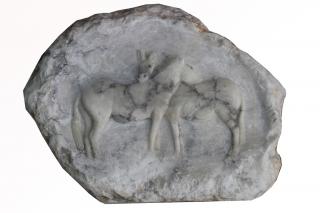 Appraisal: Selig Signed th C Marble Sculpture of Horses Selig Schwartz