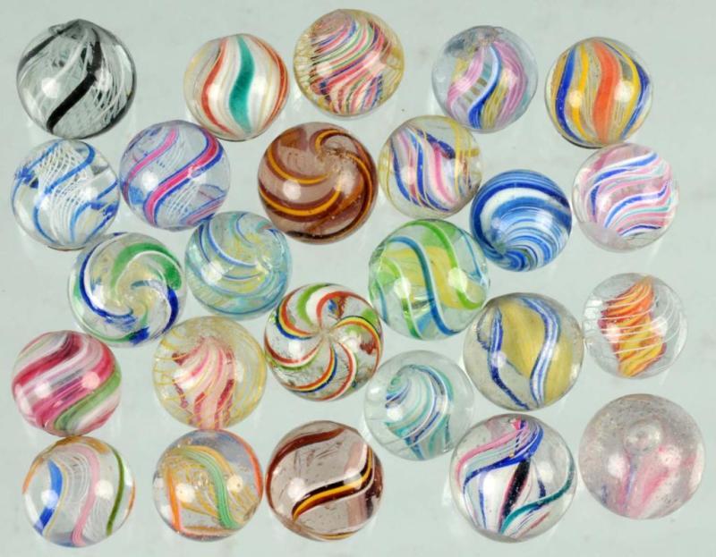 Appraisal: Lot of Hand-Made Marbles Condition Very Good Size Largest Dia