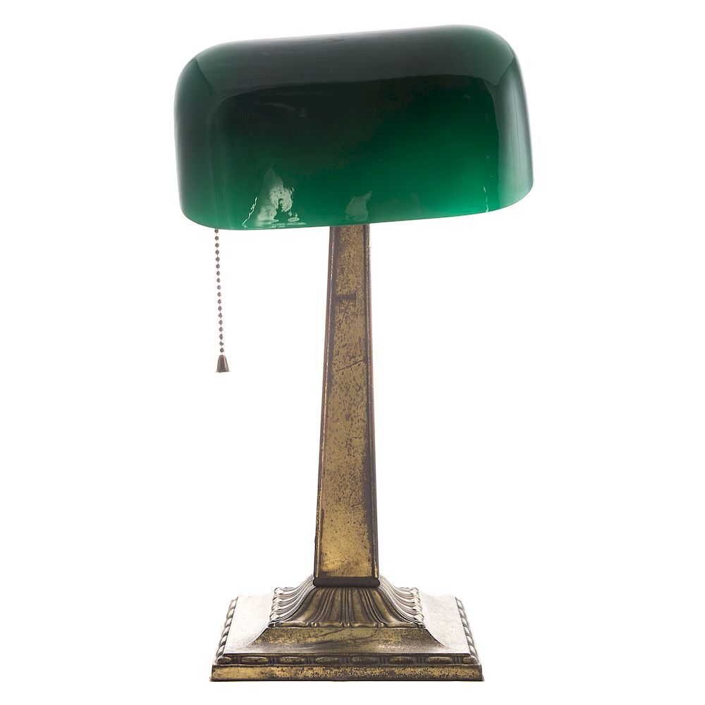 Appraisal: Emeralite -B Adjustable Brass Desk Lamp circa s with cased