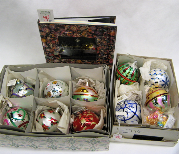 Appraisal: CHRISTOPHER RADKO AND OTHER CHRISTMAS ORNAMENTS pieces An assortment of