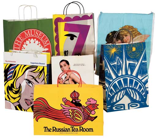 Appraisal: VARIOUS ARTISTS SHOPPING BAGS Circa s s and s Group