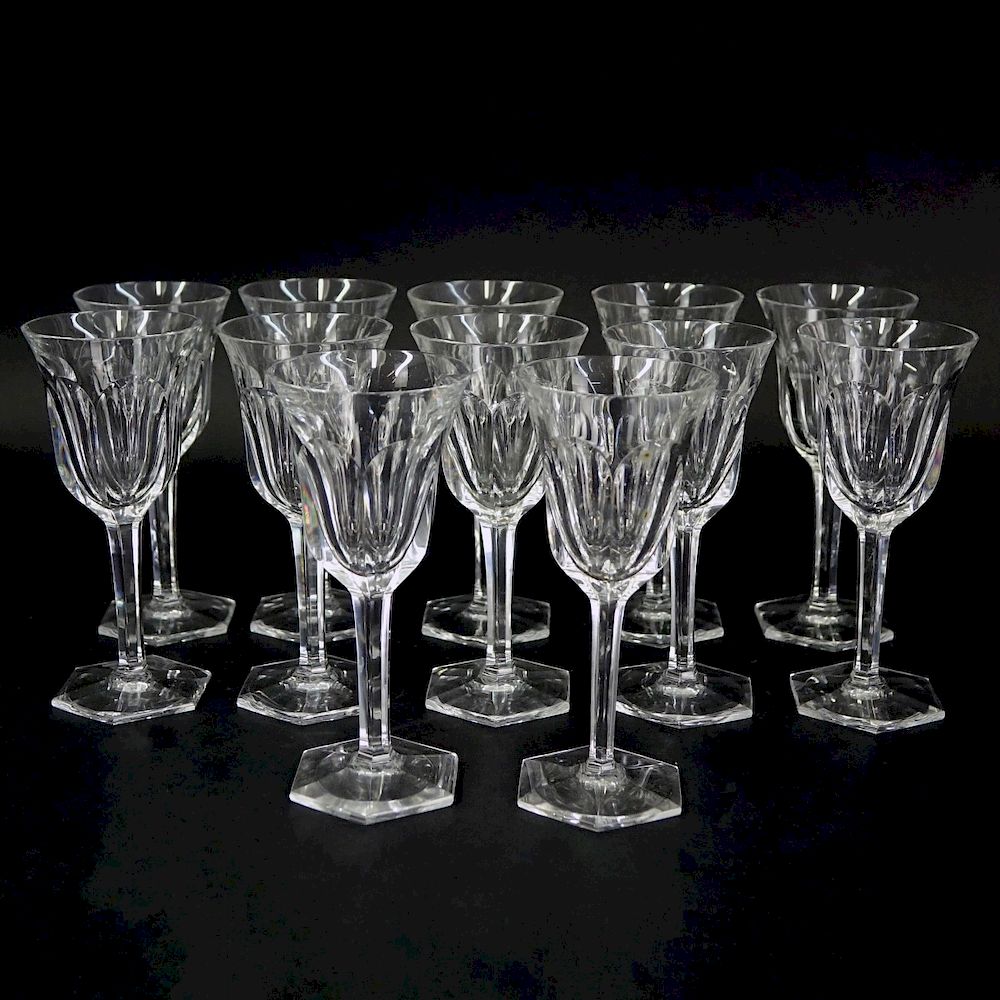 Appraisal: Twelve Baccarat Malmaison Cordial Glasses Twelve Baccarat Malmaison Cordial Glasses