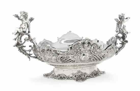 Appraisal: A German Silver Center Bowl Schurmann purportedly owned by Louis