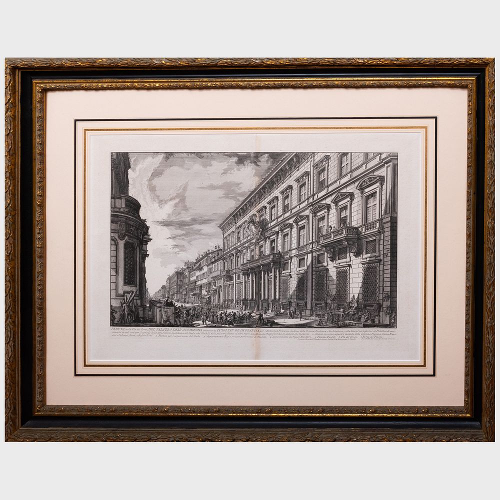 Appraisal: Giovanni Battista Piranesi - Veduta della via del Corso Etching