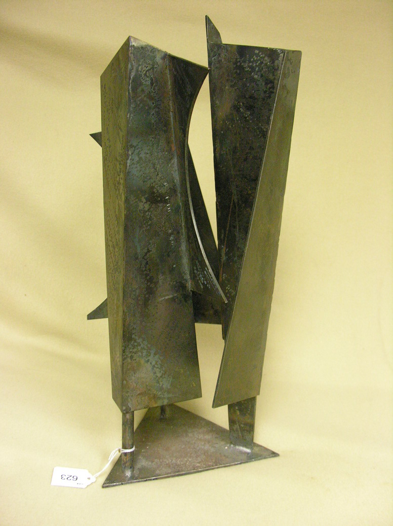 Appraisal: J J MCVICKER STEEL SCULPTURE Artist J J McVicker Title