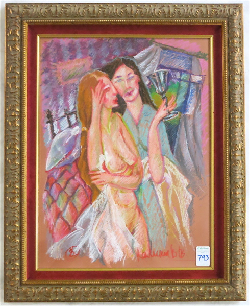 Appraisal: VYACHESLAV VASIL'EVICH KALININ PASTEL ON PAPER Russian born Lovers an