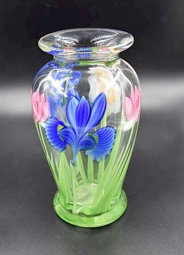 Appraisal: Orient and Flume art glass vase signed Sillars Orient and