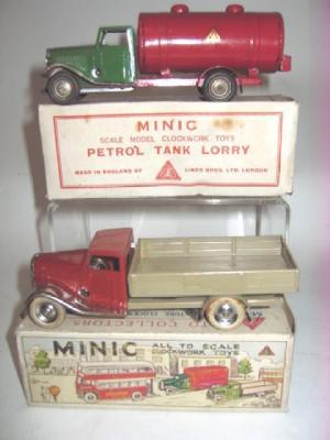 Appraisal: Two Minic clockwork long bonnet vehicles comprising Delivery Lorry in